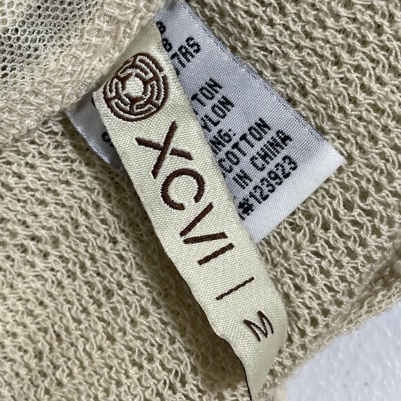 XCVI Dress Womens Size Medium Embroidered Floral Neck Drawstring Wide Sleeve - Picture 7 of 11